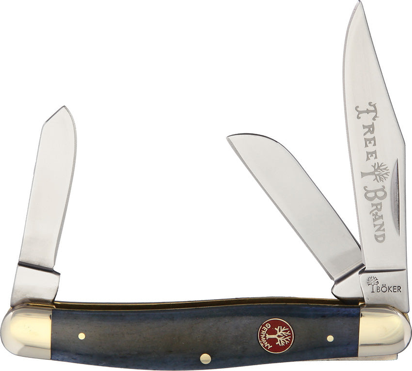 Boker Tree Brand Trapper Gray SB 3 Blade Folding Pocket Knife 110795 ...