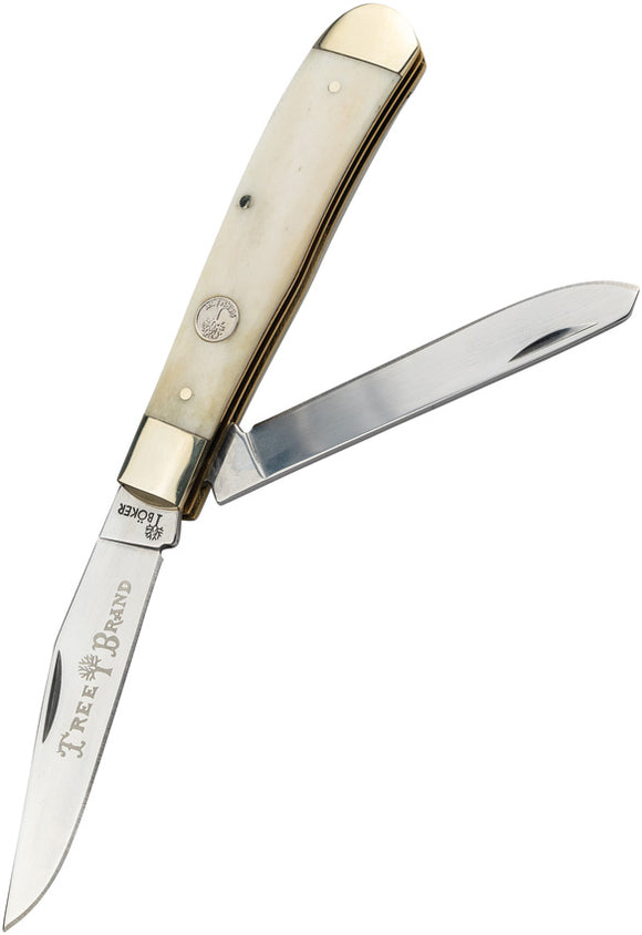 Boker Traditional Series 2.0 Tree Brand Trapper White Bone Folding Kni –  Atlantic Knife Company