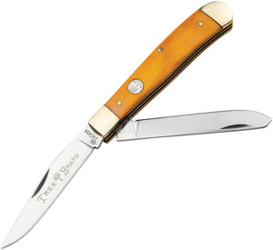 Boker Traditional Series 2.0 Trapper Yellow Bone Folding D2 Pocket Knife 110835