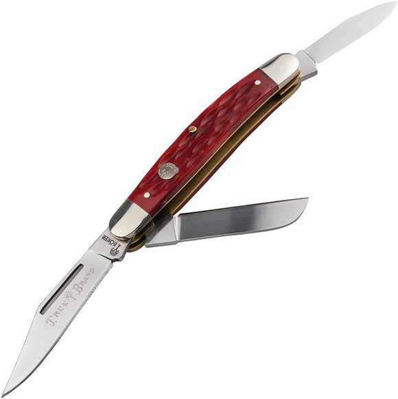 Boker Traditional Series Trapper Folding Knife, Jigged Brown Bone Handles  110812 - Helia Beer Co