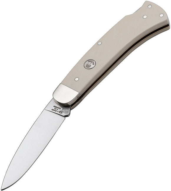 Boker Fellow Lockback White Efforyn Handle 4034 Stainless Folding Knife 111035
