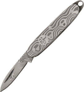 Boker Damascus Steel Medallion Folder Handle & Blade Folding Knife 111059DAM