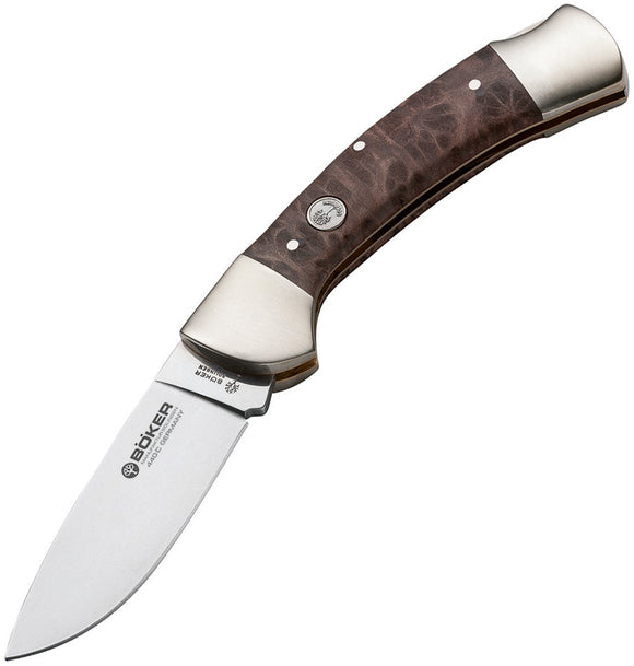 Boker 3000 Lockback Thuja II Wood Handle 440C Stainless Folding Knife 112000TH