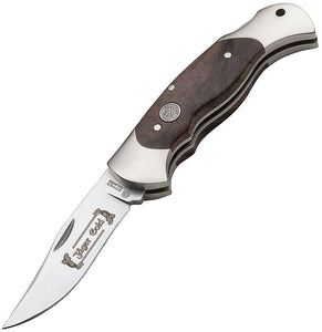 Boker Scout Jager Gold Lockback Wood Handle Stainless Folding Knife 112086