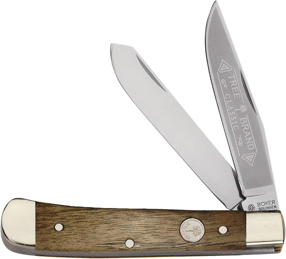 Boker Tree Brand Trapper Stainless Folding Blade Walnut Handle Knife 112525WW