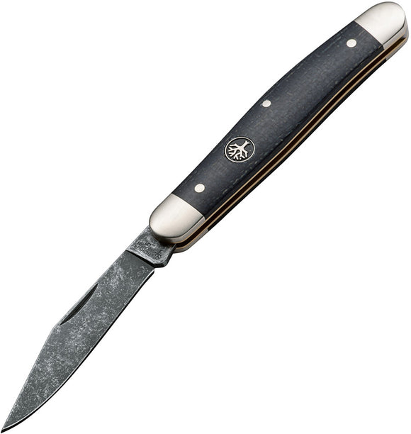 Boker Stockman Burlap Micarta Handle O1 Steel Clip Point Knife 114985