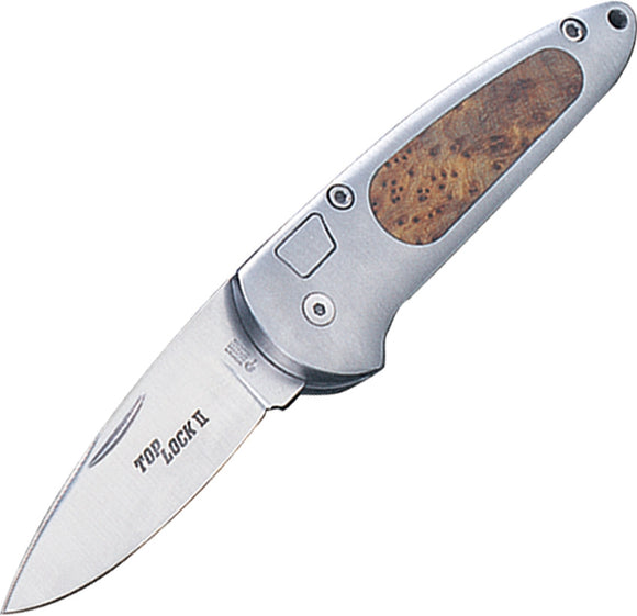 Boker Top Lock II Aluminum/Wood Folding 420 Stainless Pocket Knife 117103