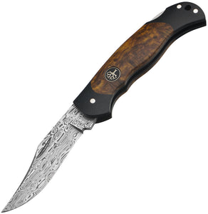 Boker Junior Scout Lockback G10/Curly Birch Folding Damascus Knife 117119DAM