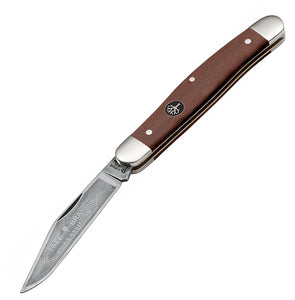 Boker Stockman Folding Knife Slip-Joint Plumwood Carbon Steel Blade 117478