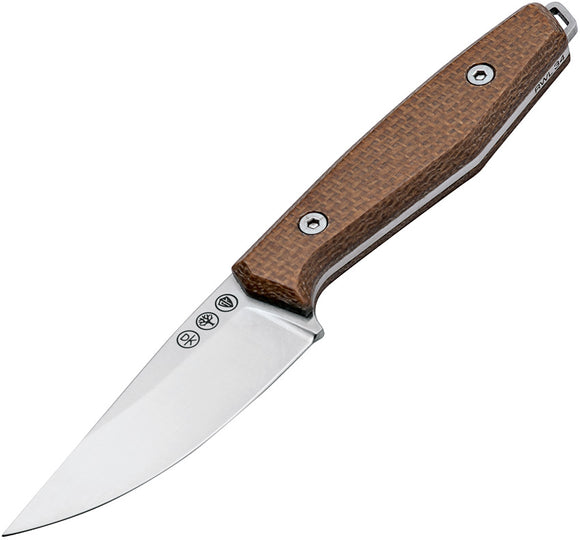 Boker AK1 Brown Micarta RWL34 Fixed Blade Knife + Sheath 120502