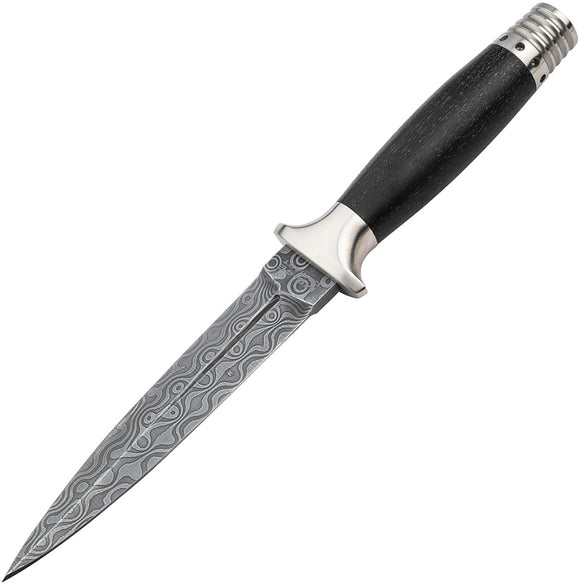 Boker MG-42 Dagger Ironwood Damascus Fixed Blade Knife w/ Sheath 121506DAM