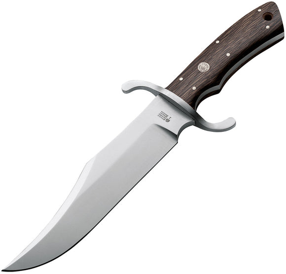 Boker Bowie Fixed Blade Knife Oak Wood Bohler N690 Stainless w/ Sheath 121547