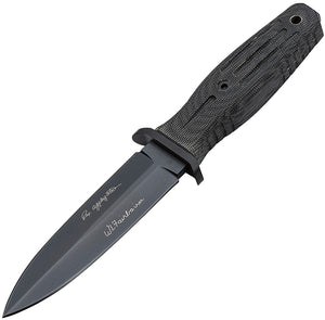 Boker Applegate 4.5 Black MIcarta Handle N690 Dagger Fixed Blade Knife 121644