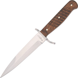 Boker 10" Trench Fixed Carbon Steel Blade Wood Handle Knife with Sheath 121918