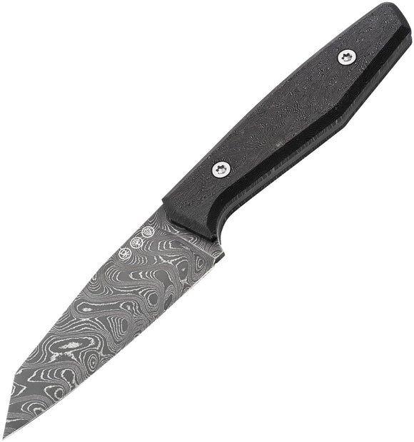 Boker Daily Knives AK1 Fatcarbon Damascus Fixed Blade Knife w/ Sheath 122509DAM