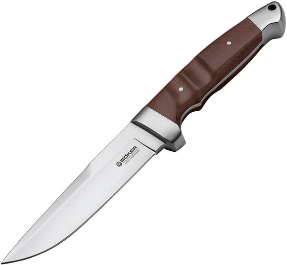 Boker Integral XL Guayacn Wood Handle Stainless Fixed Knife w/ Sheath 122638