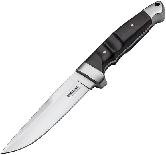 Boker Integral XL Grenadill Wood Handle Stainless Fixed Knife w/ Sheath 123638