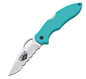 Boker Cinch Girls Action Lockback Blue Teal Serrated Folding Knife C01CI095