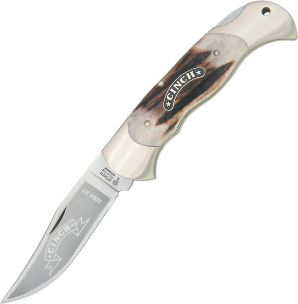 Boker Cinch Classic Hunter Stag Folding Pocket Knife C11CI2004ST