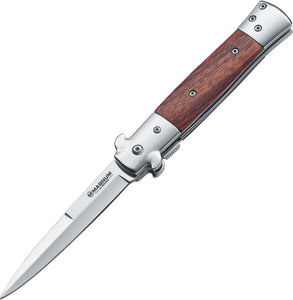 Boker Magnum Italian Classic Rosewood Stiletto Folding Pocket Knife - M01ll310
