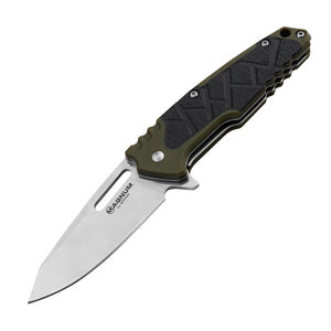 Boker Magnum Enok Linerlock Green GRN Handle 440A Stainless Pocket Knife 01MB232