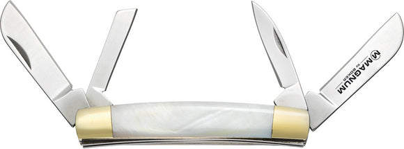 Boker Magnum Mini Congress Mother of Pearl 440A Pocket Folding Knife 01MB403