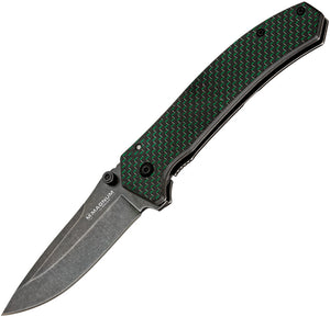 Boker Magnum Green Carbon Fiber Front Strike Framelock Folding Knife 01MB637