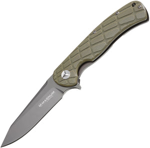 Boker Magnum Foxtrot Sierra Framelock Green Folding Titanium Coat Knife 01MB705