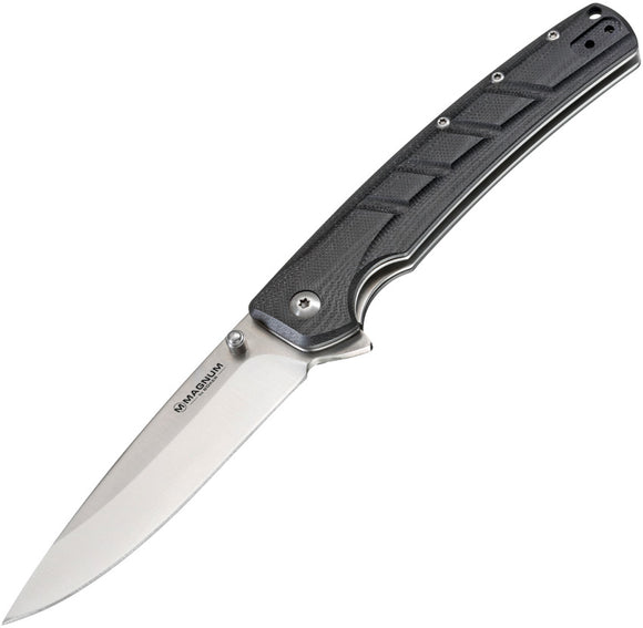 Boker Magnum Gatto Nero Linerlock Black G10 Folding 440A Pocket Knife 01MB724
