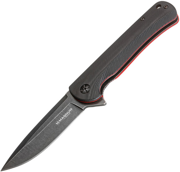 Boker Magnum Mobius Linerlock Black G10 Folding 440A Pocket Knife 01MB726
