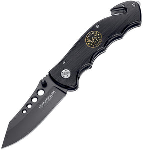 Boker Magnum Special Forces Linerlock Belt Cutter Black Folding Knife 01MB856SF