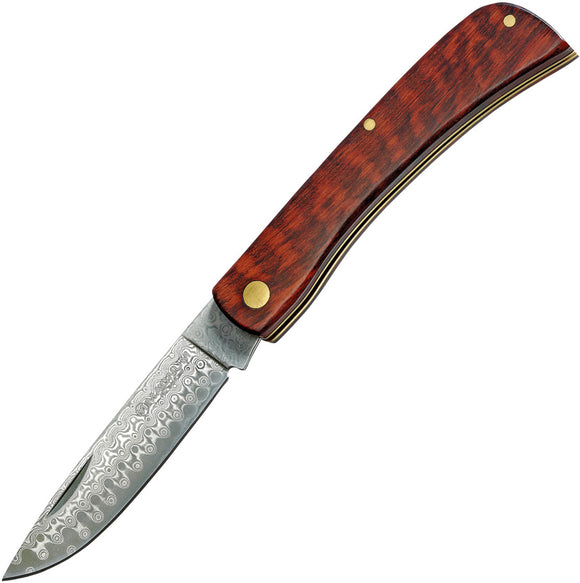 Boker Magnum Rangebuster Slip Joint Snakewood Handle Damascus Knife 01RY141DAM