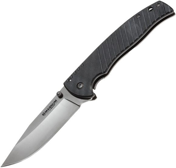 Boker Magnum Black Flash Framelock A/O 440A Stainless Folding Knife M01RY163