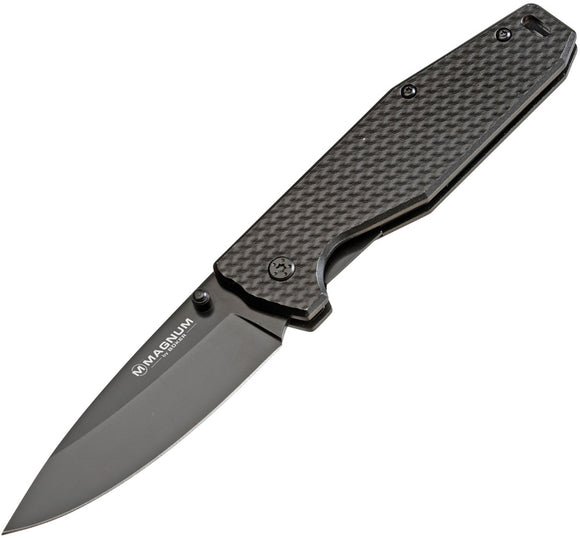 Boker Magnum Cluster Linerlock Black Aluminum Handle 440A Folding Knife 01RY204