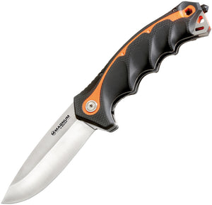 Boker Magnum Black & Orange Chainsaw Attdendant Linerlock Folding Knife 01RY294