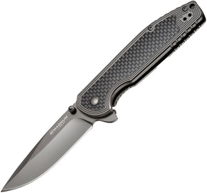 Boker Magnum Carbon Fiber & Brown Titanium Framelock Folding Knife 01RY701