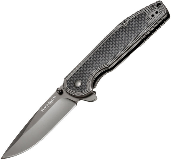 Boker Magnum Carbon Fiber & Brown Titanium Framelock Folding Knife 01RY701