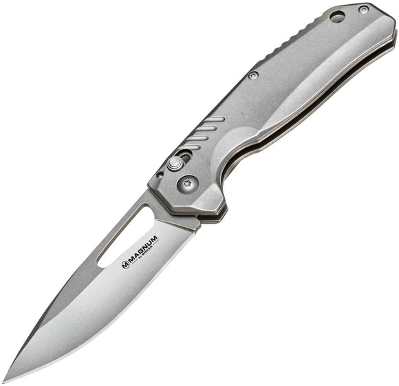 Boker Magnum K2 Ambi-Lock Stonewash Handle 440A Stainless Folding Knife 01RY848