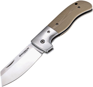 Boker Magnum Phalanx Linerlock Tan G10 440A Stainless Folding Knife 01SC052