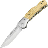 Boker Magnum Rustic Lockback Zebra Wood Handle 440A Steel Pocket Knife 01SC075