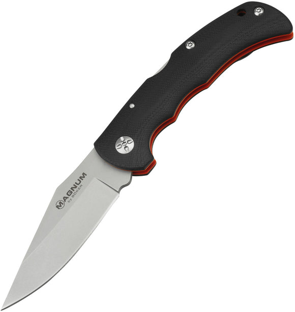 Boker Magnum Most Wanted Lockback Black G10 Handle 440A Steel Knife 01SC078