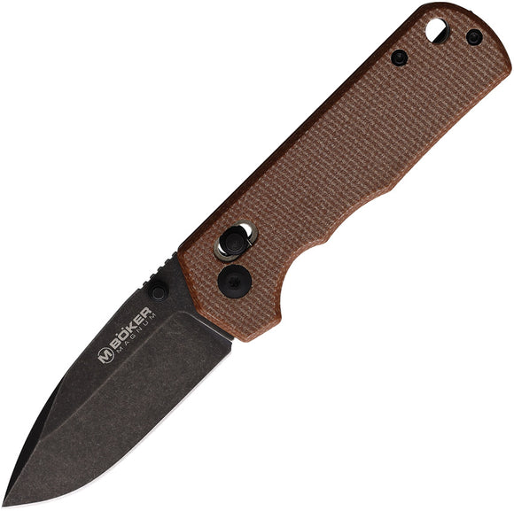 Boker Magnum Rockstub Axis Lock Brown Micarta Folding 440 Pocket Knife M01SC710