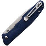 Boker Magnum Deep Blue Linerlock Blue Micarta Folding 440A Pocket Knife M01SC714