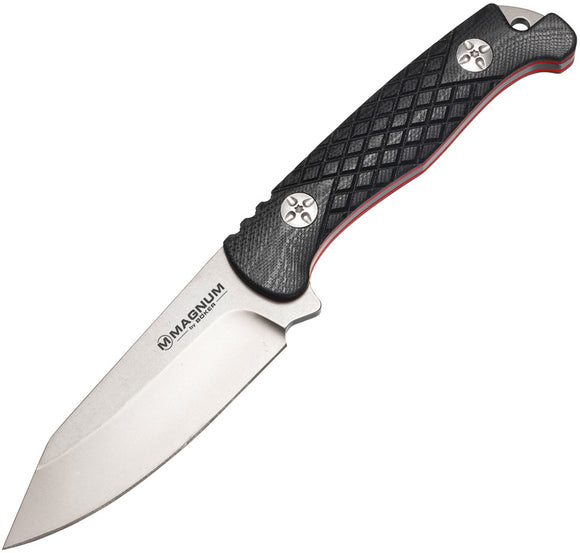 Boker Magnum Life Black G10 440A Fixed Blade Knife w/ Sheath 02MB201
