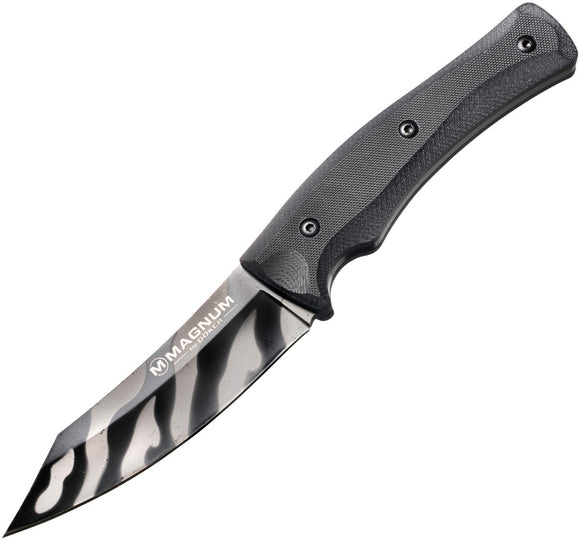 Boker Magnum Tiger Lily Trapper Black G10 440A Fixed Blade Knife 02RY088