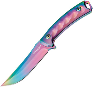 Boker Magnum 9" Rainbow Unicorn Spectrum Aluminum 440A Folding Knife 02RY543