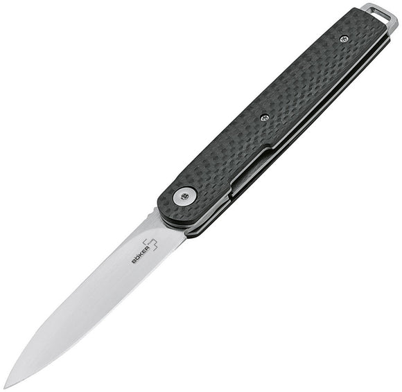 Boker Plus LRF Linerlock Black Carbon Fiber Handle Folding Knife P01BO079