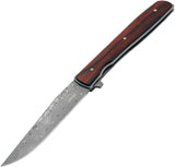 Boker Plus Urban Trapper Knife Linerlock Cocobolo Folding Damascus P01BO176D