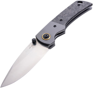 Boker Plus Gulo Linerlock Marble CF Handle D2 Steel Folding Knife 01BO177