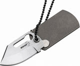 Boker Plus Dog Tag Gray Titanium Handle Stainless Folding Neck Knife P01BO210